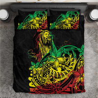 Personalised Reggae Jawaiian Festive Bedding Set Mix Polynesian LT7 - Wonder Print Shop
