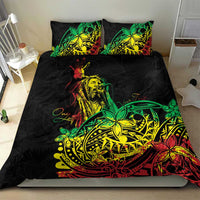 Personalised Reggae Jawaiian Festive Bedding Set Mix Polynesian LT7 - Wonder Print Shop