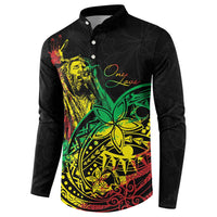 Personalised Reggae Jawaiian Festive Button Sweatshirt Mix Polynesian LT7 - Wonder Print Shop