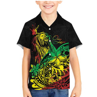 Personalised Reggae Jawaiian Festive Family Matching Mermaid Dress and Hawaiian Shirt Mix Polynesian LT7 - Wonder Print Shop