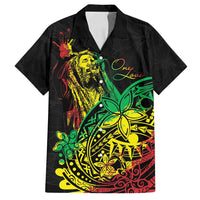 Personalised Reggae Jawaiian Festive Family Matching Tank Maxi Dress and Hawaiian Shirt Mix Polynesian - Wonder Print Shop