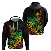 Personalised Reggae Jawaiian Festive Hoodie Mix Polynesian - Wonder Print Shop