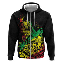 Personalised Reggae Jawaiian Festive Hoodie Mix Polynesian - Wonder Print Shop