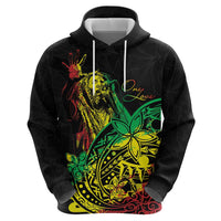 Personalised Reggae Jawaiian Festive Hoodie Mix Polynesian - Wonder Print Shop