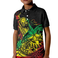 Personalised Reggae Jawaiian Festive Kid Polo Shirt Mix Polynesian - Wonder Print Shop