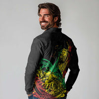 Personalised Reggae Jawaiian Festive Long Sleeve Polo Shirt Mix Polynesian - Wonder Print Shop