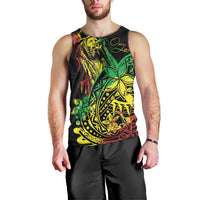 Personalised Reggae Jawaiian Festive Men Tank Top Mix Polynesian - Wonder Print Shop