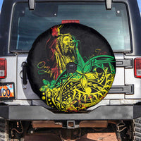 Personalised Reggae Jawaiian Festive Spare Tire Cover Mix Polynesian - Wonder Print Shop