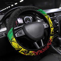 Reggae Jawaiian Festive Steering Wheel Cover Mix Polynesian - Wonder Print Shop