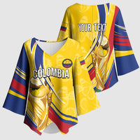 Colombia Football Personalized Kimono Sleeve Blouse WC2026 Butterflies Inspired