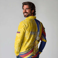Colombia Football Personalized Long Sleeve Polo Shirt WC2026 Butterflies Inspired