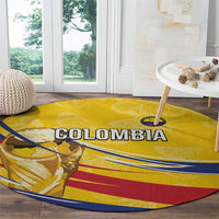 Colombia Football Round Carpet WC2026 Butterflies Inspired