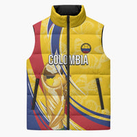 Colombia Football Personalized Sleeveless Puffer Jacket WC2026 Butterflies Inspired