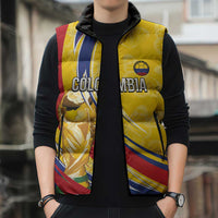 Colombia Football Personalized Sleeveless Puffer Jacket WC2026 Butterflies Inspired