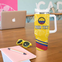 Colombia Football Personalized Tumbler With Handle WC2026 Butterflies Inspired