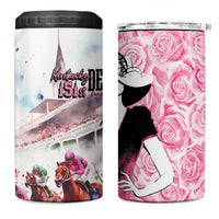 Kentucky Horse Racing 4 in 1 Can Cooler Tumbler Derby Day - Pink Out Party
