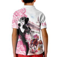 Kentucky Horse Racing Kid Polo Shirt Derby Day - Pink Out Party