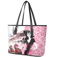 Kentucky Horse Racing Leather Tote Bag Derby Day - Pink Out Party