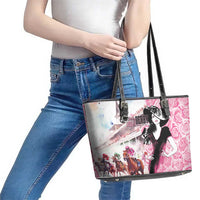 Kentucky Horse Racing Leather Tote Bag Derby Day - Pink Out Party