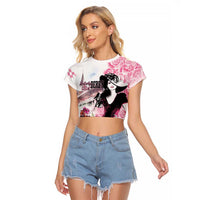 Kentucky Horse Racing Raglan Cropped T Shirt Derby Day - Pink Out Party