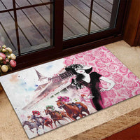 Kentucky Horse Racing Rubber Doormat Derby Day - Pink Out Party