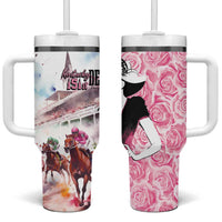 Kentucky Horse Racing Tumbler With Handle Derby Day - Pink Out Party