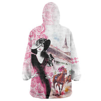 Kentucky Horse Racing Wearable Blanket Hoodie Derby Day - Pink Out Party