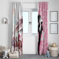 Kentucky Horse Racing Window Curtain Derby Day - Pink Out Party