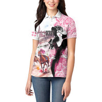 Kentucky Horse Racing Women Polo Shirt Derby Day - Pink Out Party