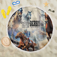 Kentucky Horse Racing Beach Blanket For The Roses
