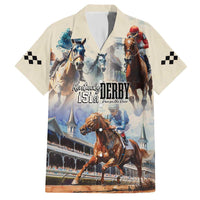 Kentucky Horse Racing Family Matching Short Sleeve Bodycon Dress and Hawaiian Shirt For The Roses