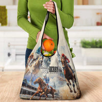 Kentucky Horse Racing Grocery Bag For The Roses