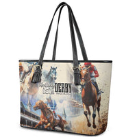 Kentucky Horse Racing Leather Tote Bag For The Roses