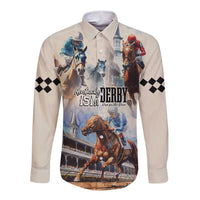 Kentucky Horse Racing Long Sleeve Button Shirt For The Roses