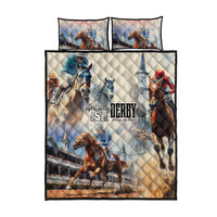Kentucky Horse Racing Quilt Bed Set For The Roses