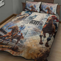 Kentucky Horse Racing Quilt Bed Set For The Roses