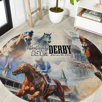 Kentucky Horse Racing Round Carpet For The Roses