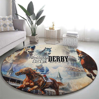 Kentucky Horse Racing Round Carpet For The Roses
