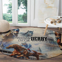 Kentucky Horse Racing Round Carpet For The Roses