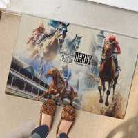 Kentucky Horse Racing Rubber Doormat For The Roses