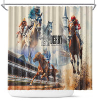 Kentucky Horse Racing Shower Curtain For The Roses