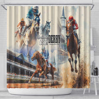 Kentucky Horse Racing Shower Curtain For The Roses