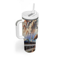 Kentucky Horse Racing Tumbler With Handle For The Roses