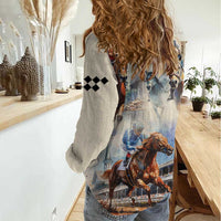 Kentucky Horse Racing Women Casual Shirt For The Roses