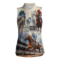 Kentucky Horse Racing Women Sleeveless Polo Shirt For The Roses