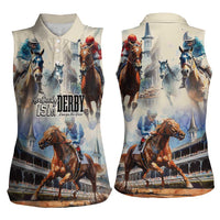Kentucky Horse Racing Women Sleeveless Polo Shirt For The Roses