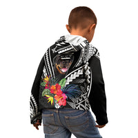 Personalised Polynesian Dog Kid Hoodie Rottweiler With Polynesia Pattern Curve Style - Wonder Print Shop