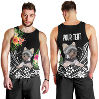 personalised-polynesian-men-tank-top-with-yorkshire-terrier-floral-style