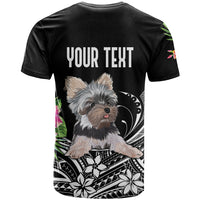 Personalised Polynesian T Shirt With Yorkshire Terrier Floral Style - Wonder Print Shop