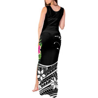 Personalised Polynesian Tank Maxi Dress With Yorkshire Terrier Floral Style - Wonder Print Shop